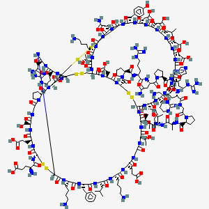 molecular formula C218H343N71O74S8 B571374 Echistatin beta CAS No. 118337-11-4