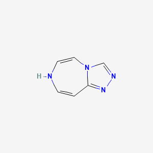 molecular formula C6H6N4 B571386 1H-[1,2,4]Triazolo[4,3-d][1,4]diazepine CAS No. 117861-72-0