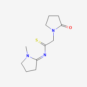molecular formula C11H17N3OS B5713922 N-(1-Methyl-2-pyrrolidinylidene)-2-oxo-1-pyrrolidineethanethioamide CAS No. 126647-17-4