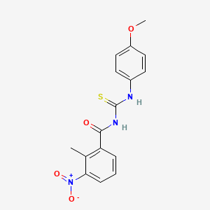 molecular formula C16H15N3O4S B5714006 N-[(4-methoxyphenyl)carbamothioyl]-2-methyl-3-nitrobenzamide 