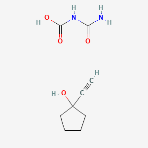 Carbamoylcarbamic acid;1-ethynylcyclopentan-1-ol