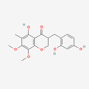 3-(2,4-Dihydroxybenzyl)-5-hydroxy-7,8-dimethoxy-6-methylchroman-4-one