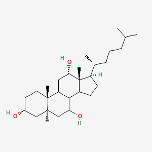 molecular formula C28H50O3 B571412 5alpha-Cholestan-3alpha,7alpha,12alpha-triol CAS No. 16669-19-5