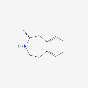 molecular formula C11H15N B571413 (2R)-2-Methyl-2,3,4,5-tetrahydro-1H-3-benzoazepine CAS No. 743374-52-9