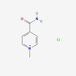 molecular formula C7H9ClN2O B571418 Pyridinium, 4-(aminocarbonyl)-1-methyl-, chloride CAS No. 7680-68-4