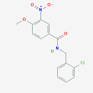 molecular formula C15H13ClN2O4 B5714228 N-(2-chlorobenzyl)-4-methoxy-3-nitrobenzamide 