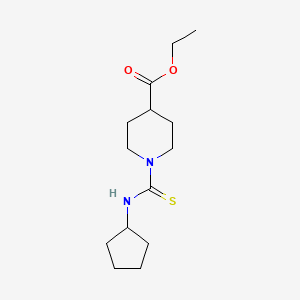 molecular formula C14H24N2O2S B5714244 Ethyl 1-(cyclopentylcarbamothioyl)piperidine-4-carboxylate 