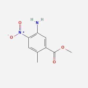 molecular formula C9H10N2O4 B571434 Methyl 5-amino-2-methyl-4-nitrobenzoate CAS No. 116448-91-0