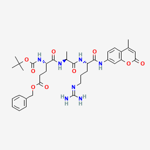 molecular formula C36H47N7O9 B571436 Boc-Glu(obzl)-Ala-Arg-Mca CAS No. 113866-16-3