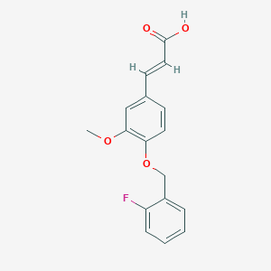 molecular formula C17H15FO4 B5714366 (2E)-3-{4-[(2-fluorobenzyl)oxy]-3-methoxyphenyl}prop-2-enoic acid 