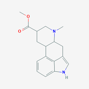 molecular formula C₁₇H₂₀N₂O₂ B057144 Ergoline-8-carboxylic acid, 6-methyl-, methyl ester, (8beta)- CAS No. 5143-94-2