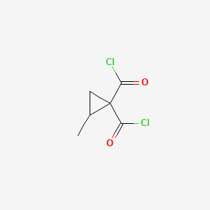 molecular formula C6H6Cl2O2 B571442 2-Methylcyclopropane-1,1-dicarbonyl dichloride CAS No. 114554-70-0