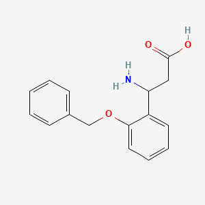 molecular formula C16H17NO3 B571445 3-Amino-3-[2-(benzyloxy)phenyl]propanoic acid CAS No. 124082-16-2