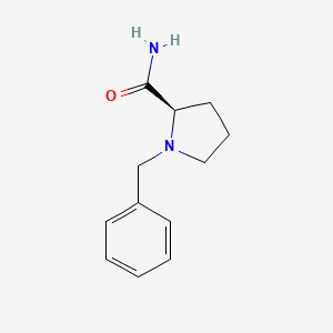 molecular formula C12H16N2O B571447 (R)-1-Benzyl-pyrrolidine-2-carboxylic acid amide CAS No. 114883-84-0