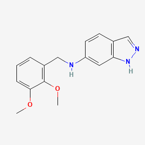 molecular formula C16H17N3O2 B5714485 N-[(2,3-dimethoxyphenyl)methyl]-1H-indazol-6-amine 