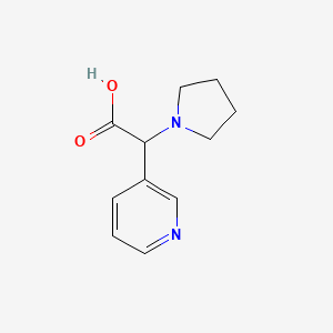 molecular formula C11H14N2O2 B571450 吡啶-3-基(吡咯啉-1-基)乙酸 CAS No. 933760-99-7