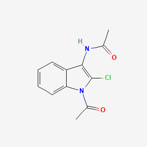 molecular formula C12H11ClN2O2 B5714534 N-(1-acetyl-2-chloro-1H-indol-3-yl)acetamide 