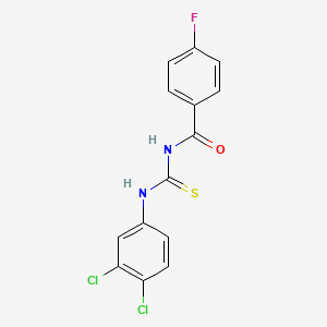 molecular formula C14H9Cl2FN2OS B5714579 N-[(3,4-dichlorophenyl)carbamothioyl]-4-fluorobenzamide 