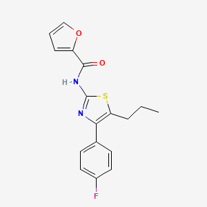molecular formula C17H15FN2O2S B5714606 N-[4-(4-fluorophenyl)-5-propyl-1,3-thiazol-2-yl]-2-furamide 