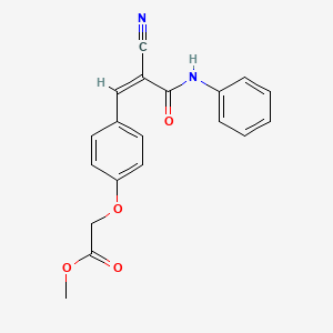 molecular formula C19H16N2O4 B5714630 methyl 2-[4-[(Z)-3-anilino-2-cyano-3-oxoprop-1-enyl]phenoxy]acetate 