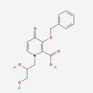 3-(Benzyloxy)-1-(2,3-dihydroxypropyl)-4-oxo-1,4-dihydropyridine-2-carboxylic acid