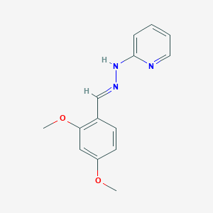 molecular formula C14H15N3O2 B5714711 N-[(E)-(2,4-dimethoxyphenyl)methylideneamino]pyridin-2-amine 