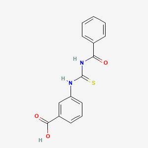 molecular formula C15H12N2O3S B5714720 3-(3-BENZOYL-THIOUREIDO)-BENZOIC ACID 