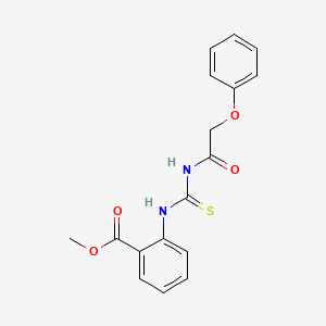 molecular formula C17H16N2O4S B5714835 Methyl 2-{[(phenoxyacetyl)carbamothioyl]amino}benzoate 
