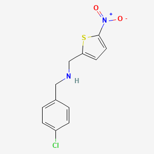 molecular formula C12H11ClN2O2S B571487 N-(4-chlorobenzyl)-1-(5-nitrothiophen-2-yl)methanamine CAS No. 1384516-10-2