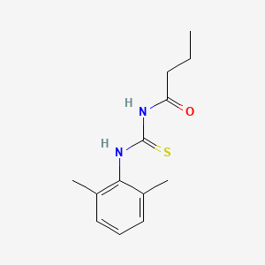molecular formula C13H18N2OS B5714895 N-{[(2,6-dimethylphenyl)amino]carbonothioyl}butanamide 
