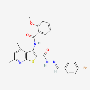 molecular formula C25H21BrN4O3S B5714933 N-(2-{[(2E)-2-(4-BROMOBENZYLIDENE)HYDRAZINO]CARBONYL}-4,6-DIMETHYLTHIENO[2,3-B]PYRIDIN-3-YL)-2-METHOXYBENZAMIDE 