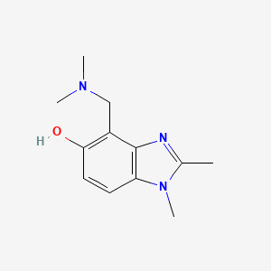 molecular formula C12H17N3O B571494 4-[(Dimethylamino)methyl]-1,2-dimethylbenzimidazol-5-ol CAS No. 1702796-54-0