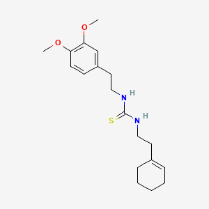 molecular formula C19H28N2O2S B5714940 N-[2-(1-cyclohexen-1-yl)ethyl]-N'-[2-(3,4-dimethoxyphenyl)ethyl]thiourea 