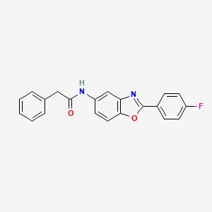 molecular formula C21H15FN2O2 B5714943 N-[2-(4-fluorophenyl)-1,3-benzoxazol-5-yl]-2-phenylacetamide 