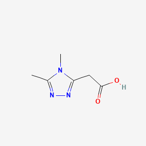 molecular formula C6H9N3O2 B571497 2-(4,5-Dimethyl-4H-1,2,4-triazol-3-yl)acetic acid CAS No. 1249613-07-7