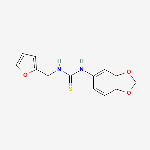molecular formula C13H12N2O3S B5714983 1-(1,3-Benzodioxol-5-yl)-3-(furan-2-ylmethyl)thiourea 