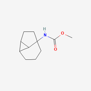 molecular formula C11H17NO2 B571499 Carbamic acid, (octahydro-2aH-cycloprop[cd]inden-2a-yl)-, methyl ester (9CI) CAS No. 120263-86-7