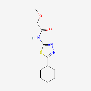 molecular formula C11H17N3O2S B5715008 N-(5-cyclohexyl-1,3,4-thiadiazol-2-yl)-2-methoxyacetamide 