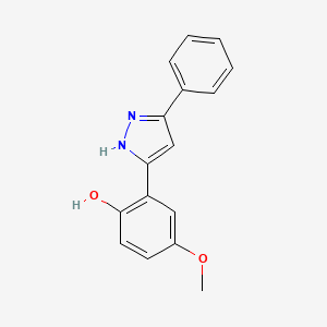 molecular formula C16H14N2O2 B5715011 5-(2-hydroxy-5-methoxyphenyl)-3-phenylpyrazole CAS No. 138580-54-8