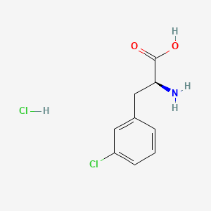 molecular formula C9H11Cl2NO2 B571504 (S)-2-Amino-3-(3-chlorophenyl)propanoic acid hydrochloride CAS No. 123053-22-5