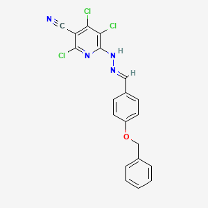 6-{2-[4-(benzyloxy)benzylidene]hydrazino}-2,4,5-trichloronicotinonitrile