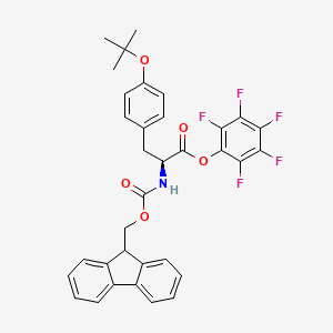 molecular formula C34H28F5NO5 B571506 Fmoc-Tyr(tBu)-OPfp CAS No. 125043-03-0