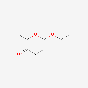 molecular formula C9H16O3 B571507 Dihydro-2-methyl-6-(1-methylethoxy)-2H0pyran-3(4H)-one CAS No. 65712-92-7