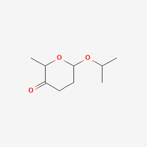 molecular formula C9H16O3 B571507 6-Isopropoxy-2-methyldihydro-2H-pyran-3(4H)-one CAS No. 65712-92-7