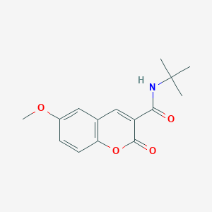 molecular formula C15H17NO4 B5715108 N-tert-butyl-6-methoxy-2-oxochromene-3-carboxamide 