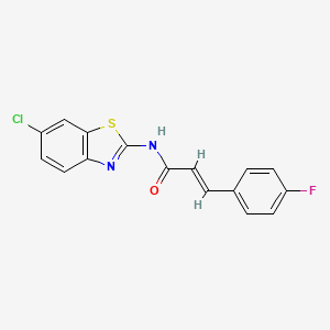N-(6-chloro-1,3-benzothiazol-2-yl)-3-(4-fluorophenyl)acrylamide