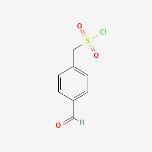 molecular formula C8H7ClO3S B571513 (4-Formylphenyl)methanesulfonyl chloride CAS No. 1196151-28-6