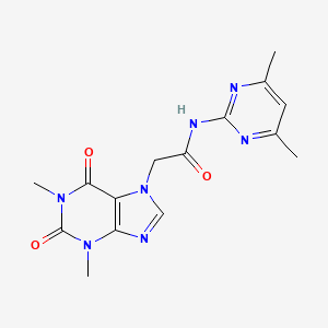 2-(1,3-dimethyl-2,6-dioxo-1,2,3,6-tetrahydro-7H-purin-7-yl)-N-(4,6-dimethyl-2-pyrimidinyl)acetamide