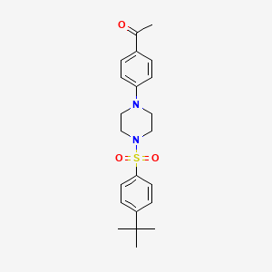1-(4-{4-[(4-tert-butylphenyl)sulfonyl]-1-piperazinyl}phenyl)ethanone