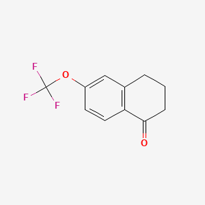 molecular formula C11H9F3O2 B571523 6-(trifluoromethoxy)-3,4-dihydronaphthalen-1(2H)-one CAS No. 1260019-45-1